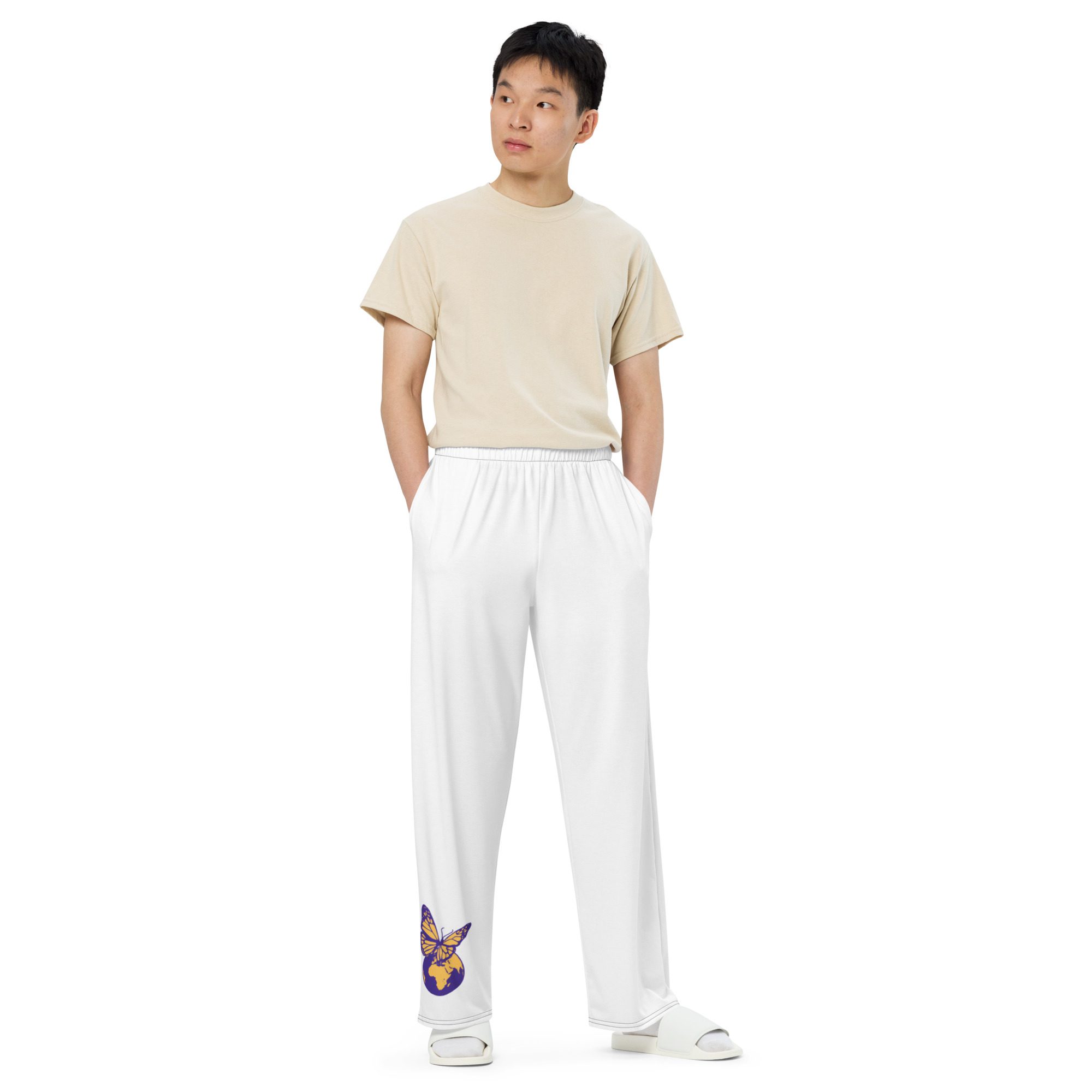 All-over print unisex wide-leg pants