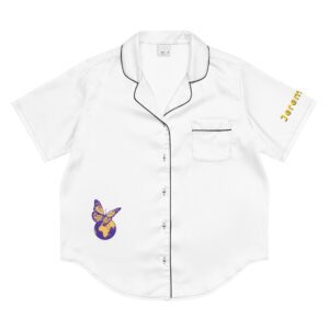 All-over print women’s short sleeve pajama top