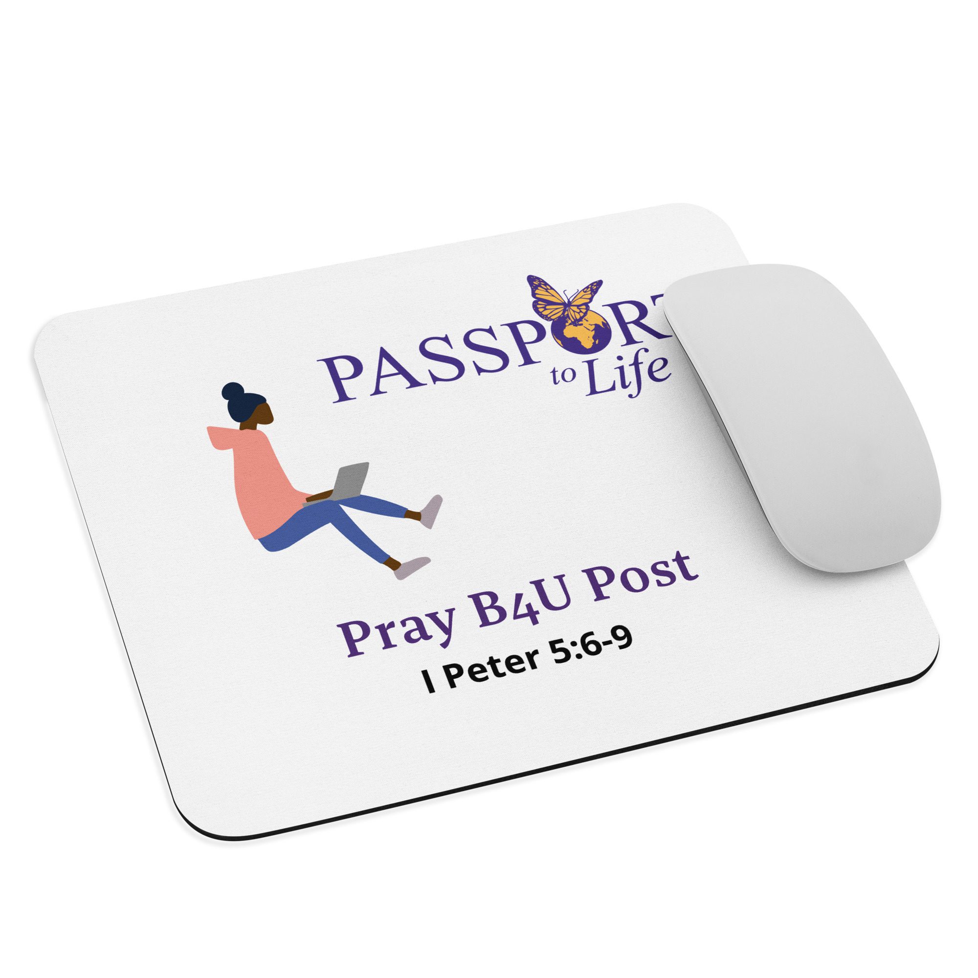 Pray B4U Post Mouse pad