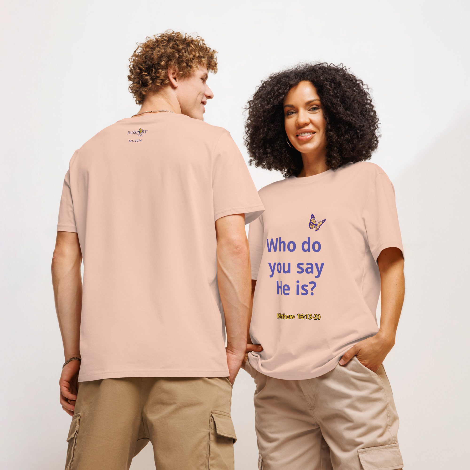 Who Do You Say He Is - Unisex organic ribbed neck t-shirt