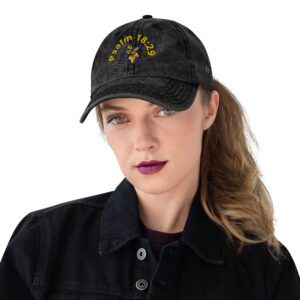 Psalm 18:29 Vintage Cotton Twill Cap