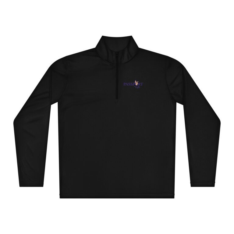 unisex-quarter-zip-pullover-black-front-68a47e47982f8